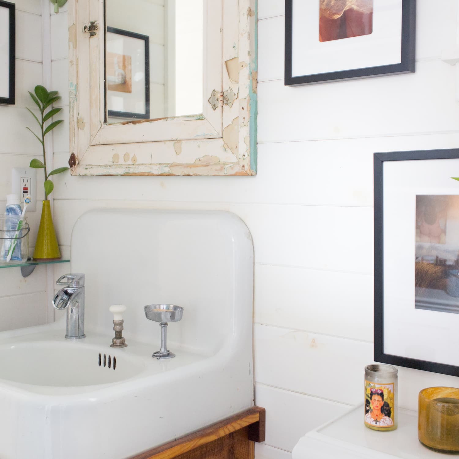 Narrow bathroom wall shelf on sale